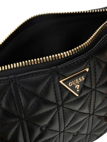 Borsa a mano Guess flat pouch ecopelle trapuntata black BS26GU120 PW7568P6274