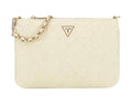 Borsa a mano Guess flat pouch ecopelle trapuntata stone BS26GU121 PW7568P6274