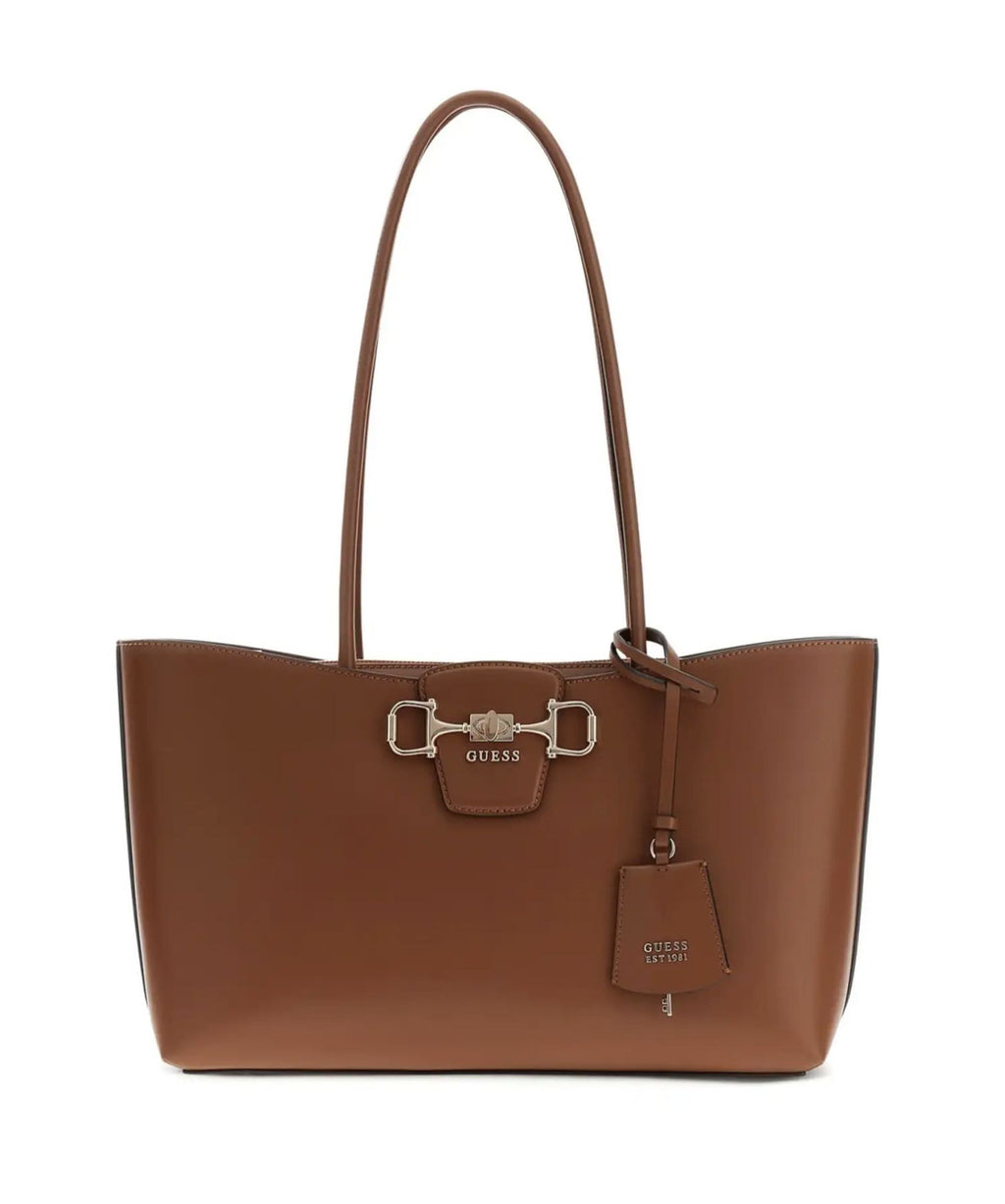 Borsa donna Guess a spalla Janie cognac BS26GU124 VG991023