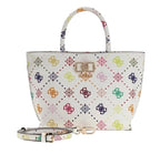 Borsa donna Guess Emelie logo mini white multi logo BS26GU118 GM992875
