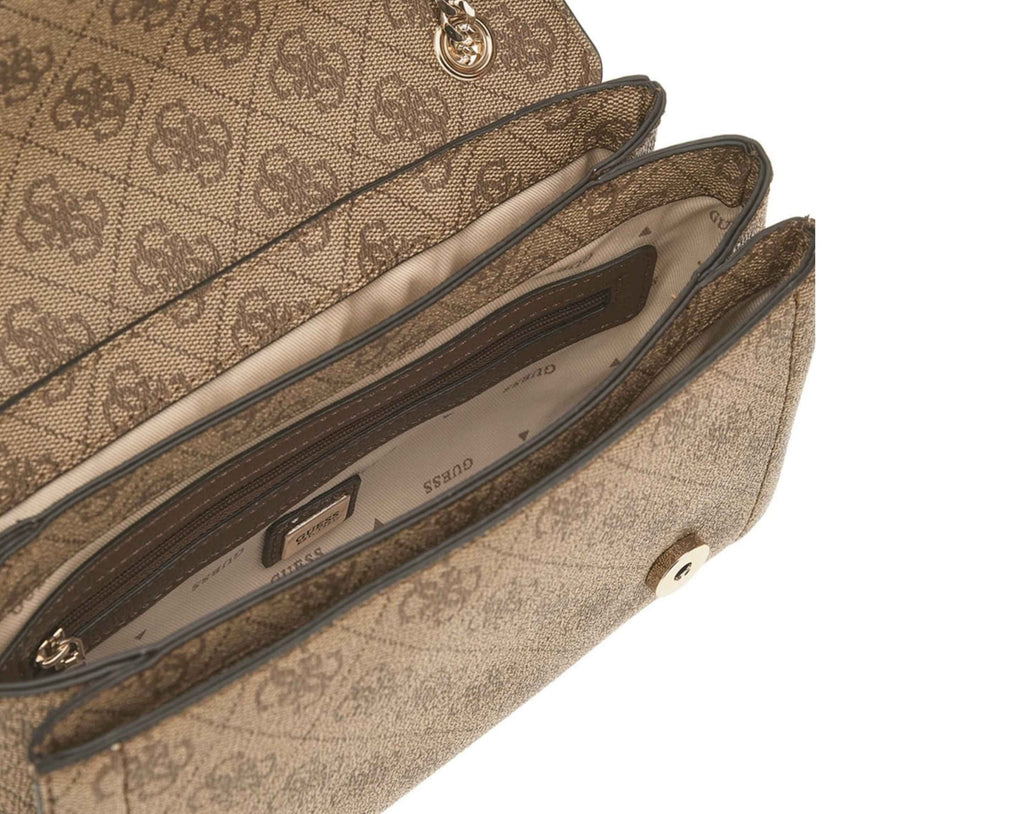 Borsa donna Guess Noelle II latte/ brown multilogo BS26GU139 BG967221
