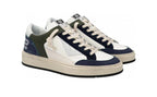 Scarpe uomo 4B12 sneakers in pelle bianco/ verde/ grigio US25QB13 KYLE-U916