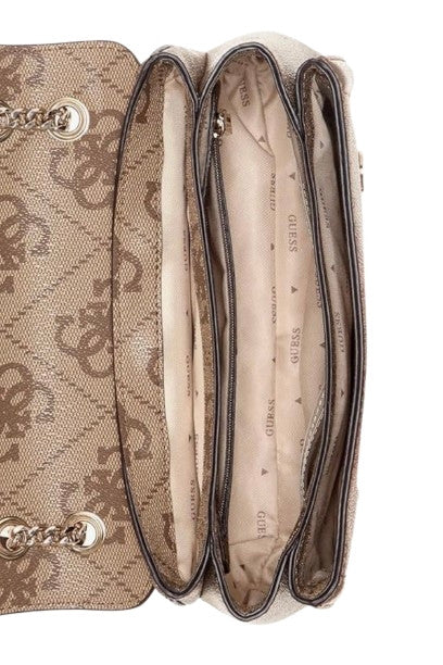 Borsa donna Guess Noelle II latte multilogo/brown BS26GU164 SS967221