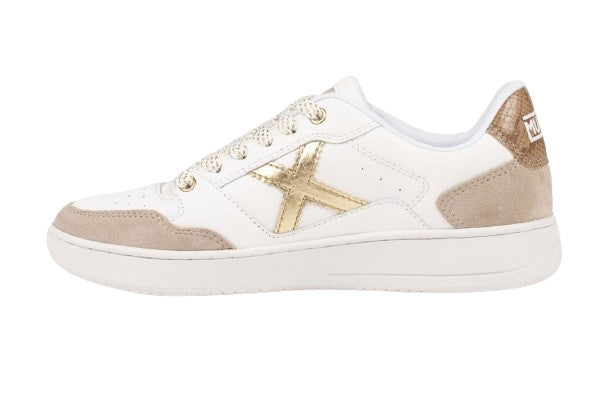 Sneaker donna Munich Legit Woman 109 bianco/ oro DS26MU01 8908109