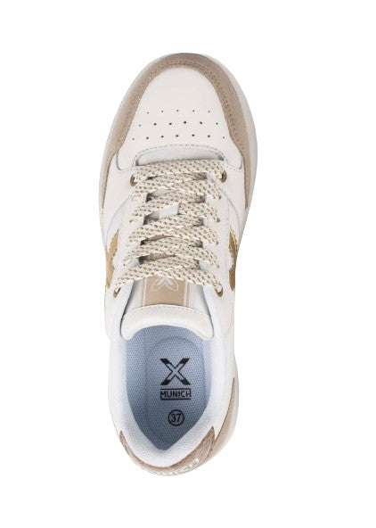 Sneaker donna Munich Legit Woman 109 bianco/ oro DS26MU01 8908109