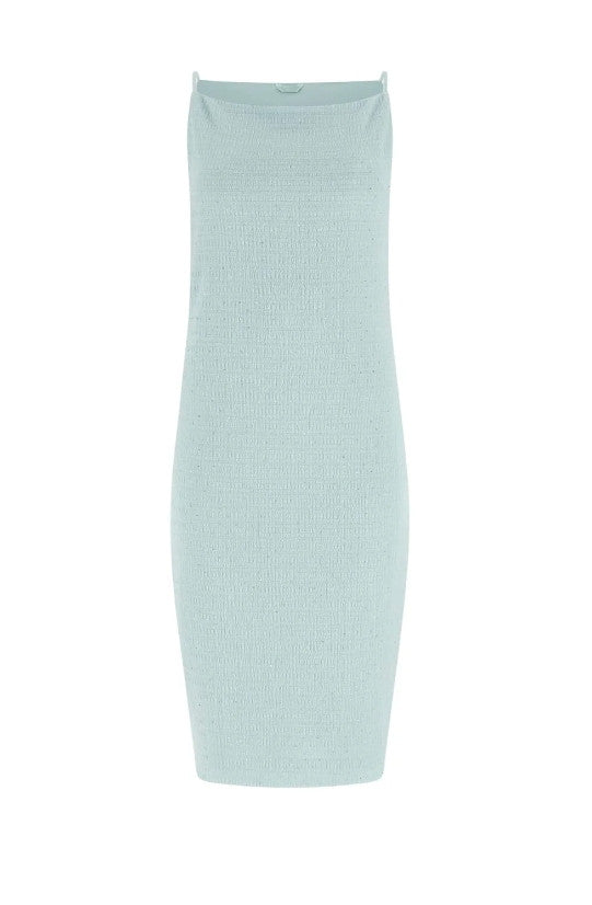 Abito donna Guess Francine smock hotfix dress con strass misty teal ES26GU36 W6GKA1K3488 F7YG