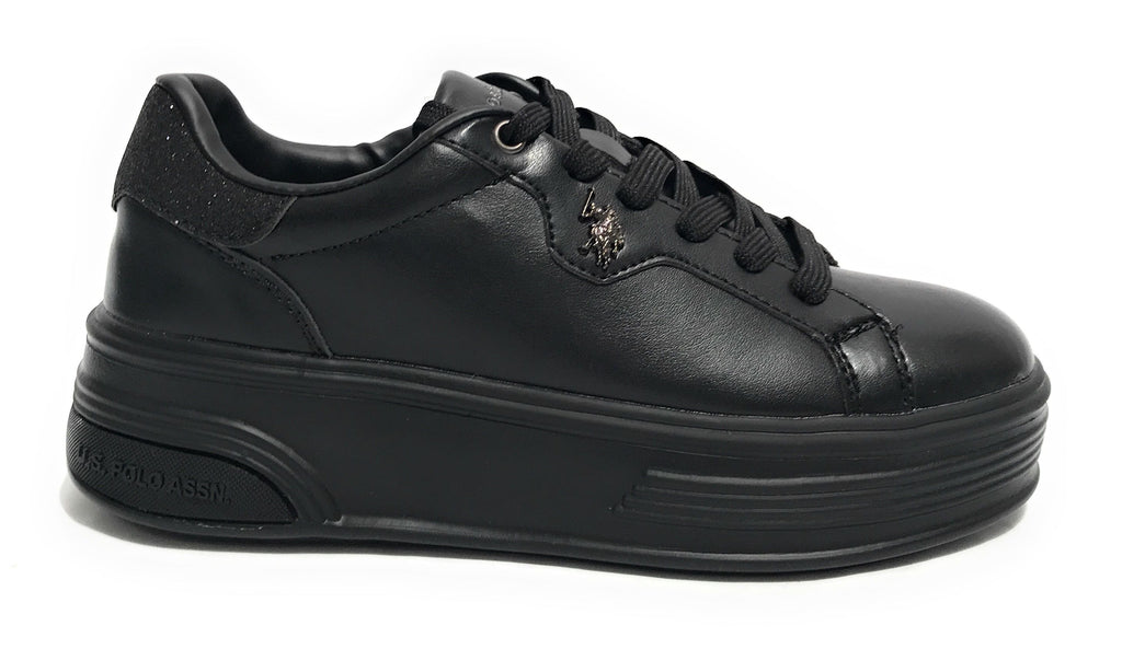 Scarpe US Polo sneaker Asuka005W in ecopelle black D25UP12