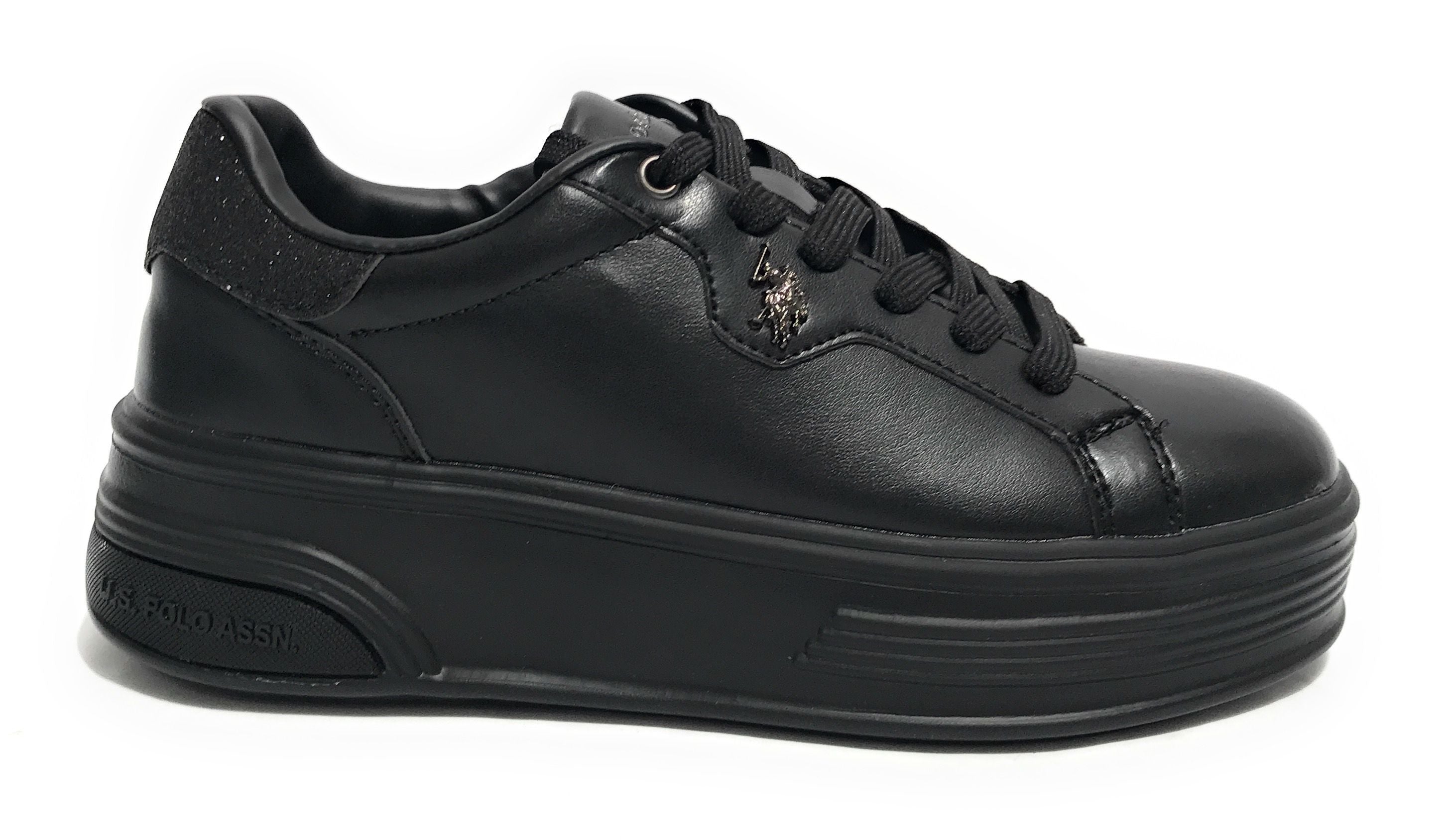 Scarpe US Polo sneaker Asuka005W in ecopelle black D25UP12