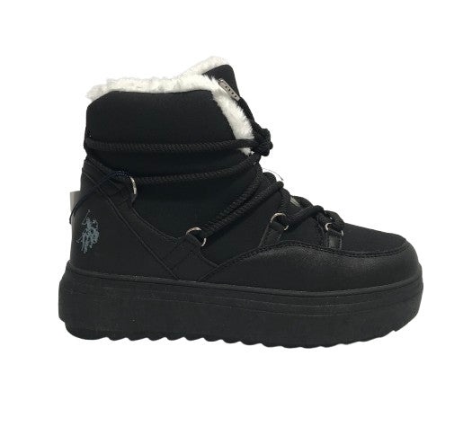 Scarpe donna polacchno US Polo Icy004W in ecopelle black D25UP14