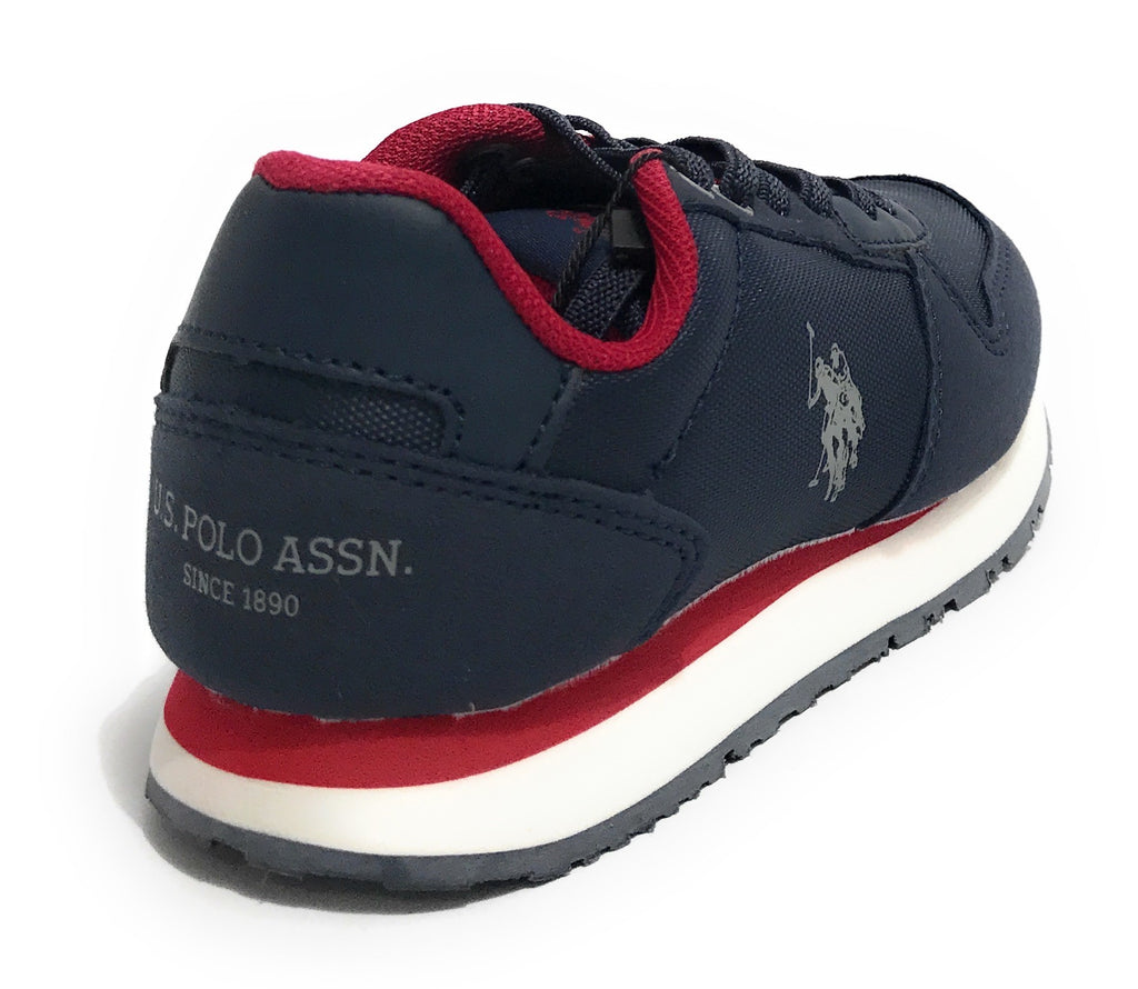 Scarpe US Polo sneaker Nobik 011 ecosuede/ nylon blu Z24UP01