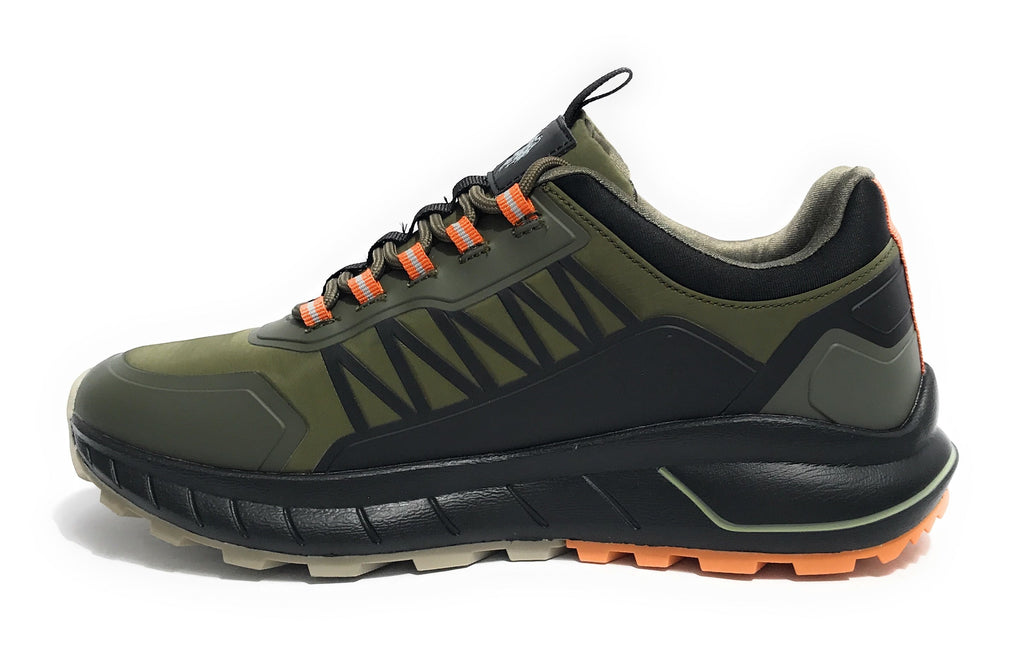 Scarpe U.S. Polo sneaker running Seth008A in ecopelle/ tessuto verde/ nero U25UP18