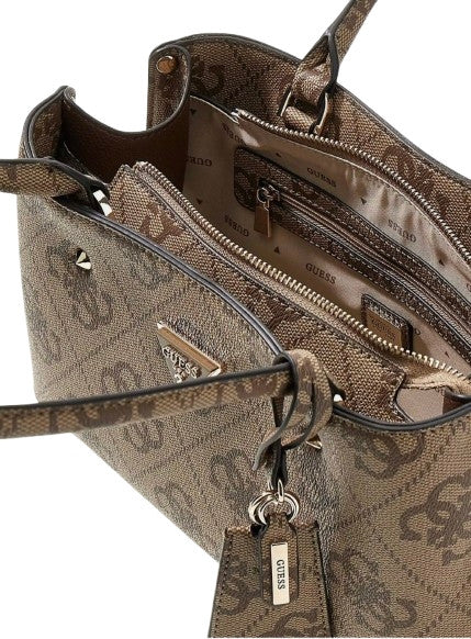 Borsa donna Guess Meridian II latte logo BS26GU173 OS697409