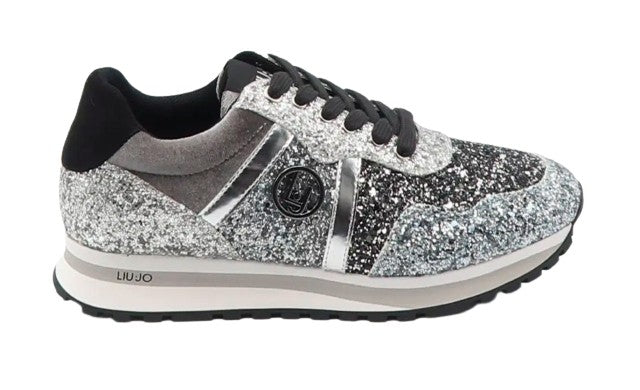 Scarpe Liu-Jo sneaker Wonder 629 glitter silver Z24LJ14 4F3701