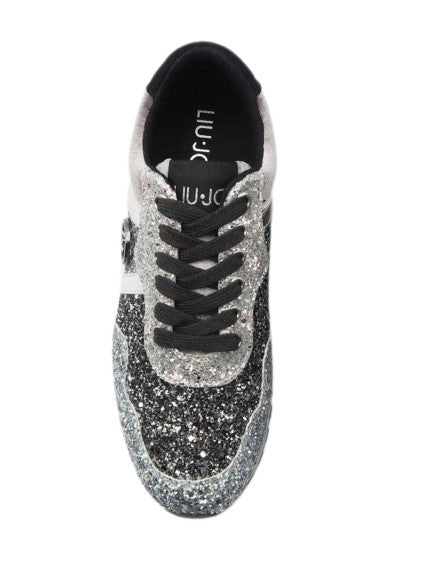 Scarpe Liu-Jo sneaker Wonder 629 glitter silver Z24LJ14 4F3701