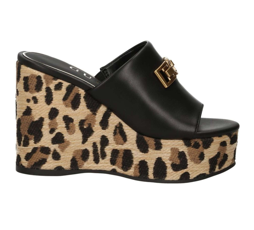 Sandalo Guess Evenza TC 110 in ecopelle black/ leopard DS26GU34 FLJE3VELE04