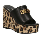 Sandalo Guess Evenza TC 110 in ecopelle black/ leopard DS26GU34 FLJE3VELE04