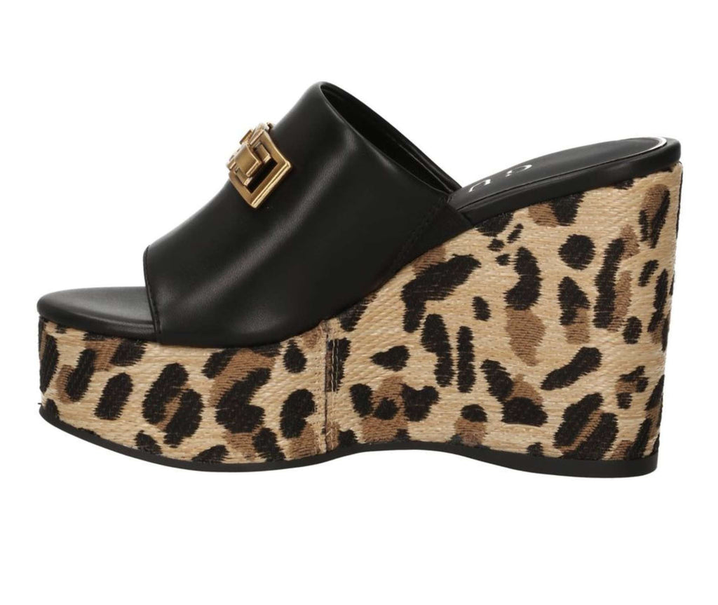 Sandalo Guess Evenza TC 110 in ecopelle black/ leopard DS26GU34 FLJE3VELE04