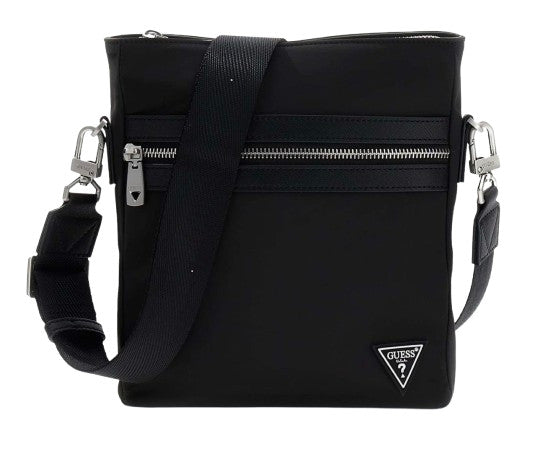 Borsa Guess tracolla uomo Berlin Crossbody Flat Satchel black UBS26GU17 HMBENYP6123