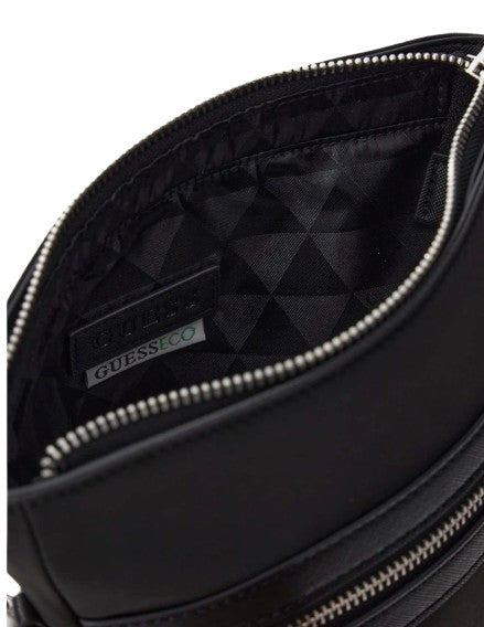 Borsa Guess tracolla uomo Berlin Crossbody Flat Satchel black UBS26GU17 HMBENYP6123