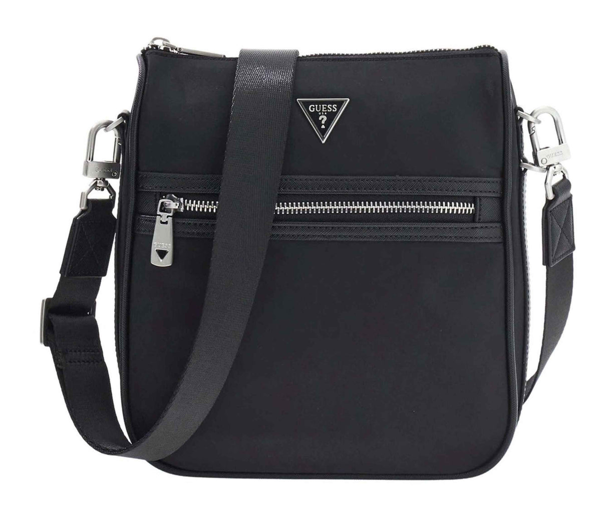 Borsa Guess tracolla uomo Milano top zip crossbody black UBS26GU23 HMMINYP6117