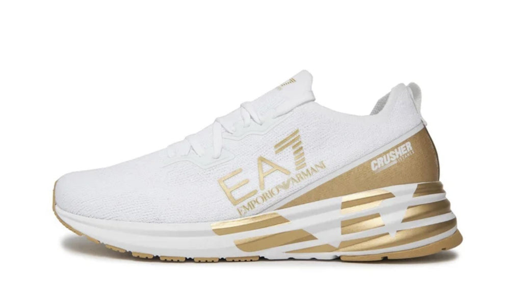 Sneaker running EA7 Emporio Armani training white/ gold unisex US24EA19 X8X095 XK240 R579