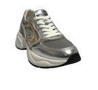 Scarpe Love Moschino sneaker Crystal60 in pelle/ mesh argento/ platino/ beige DS25MO01 JA15296G1MIQG90A