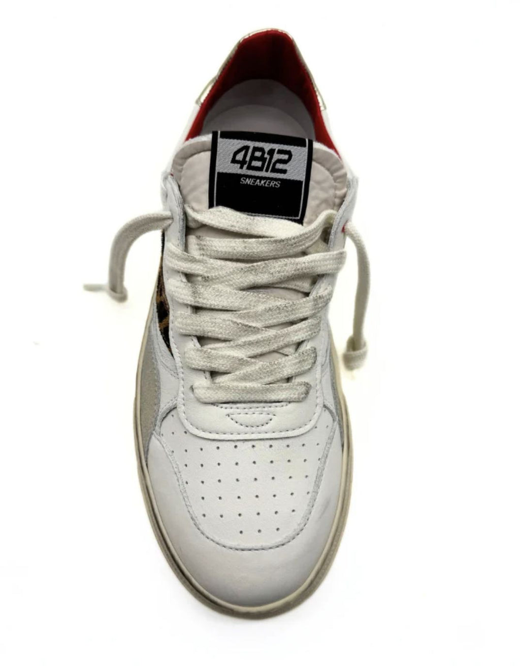Sneaker donna 4B12 bianco/ animalier DS25QB13 HYPER-D110