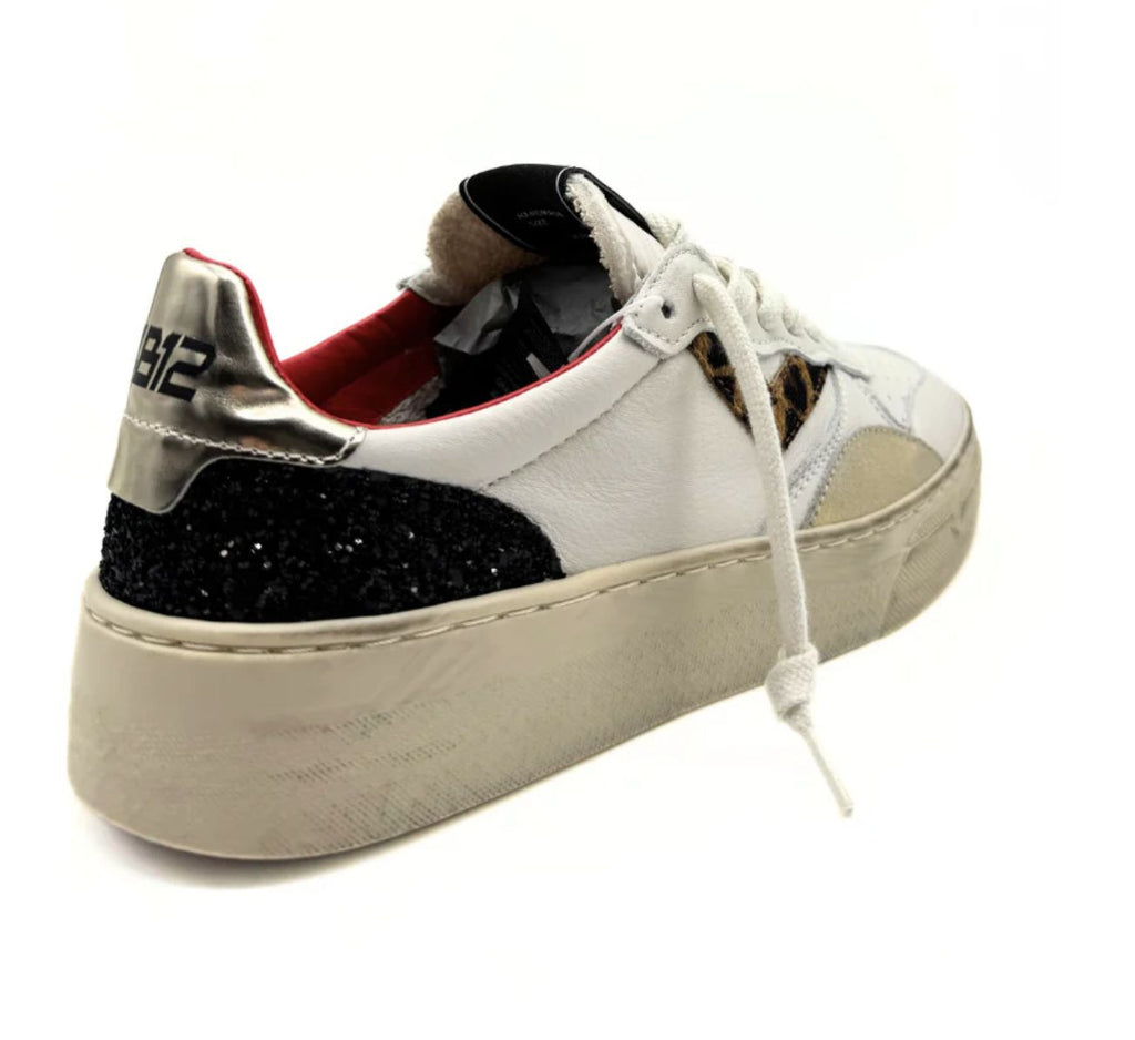 Sneaker donna 4B12 bianco/ animalier DS25QB13 HYPER-D110