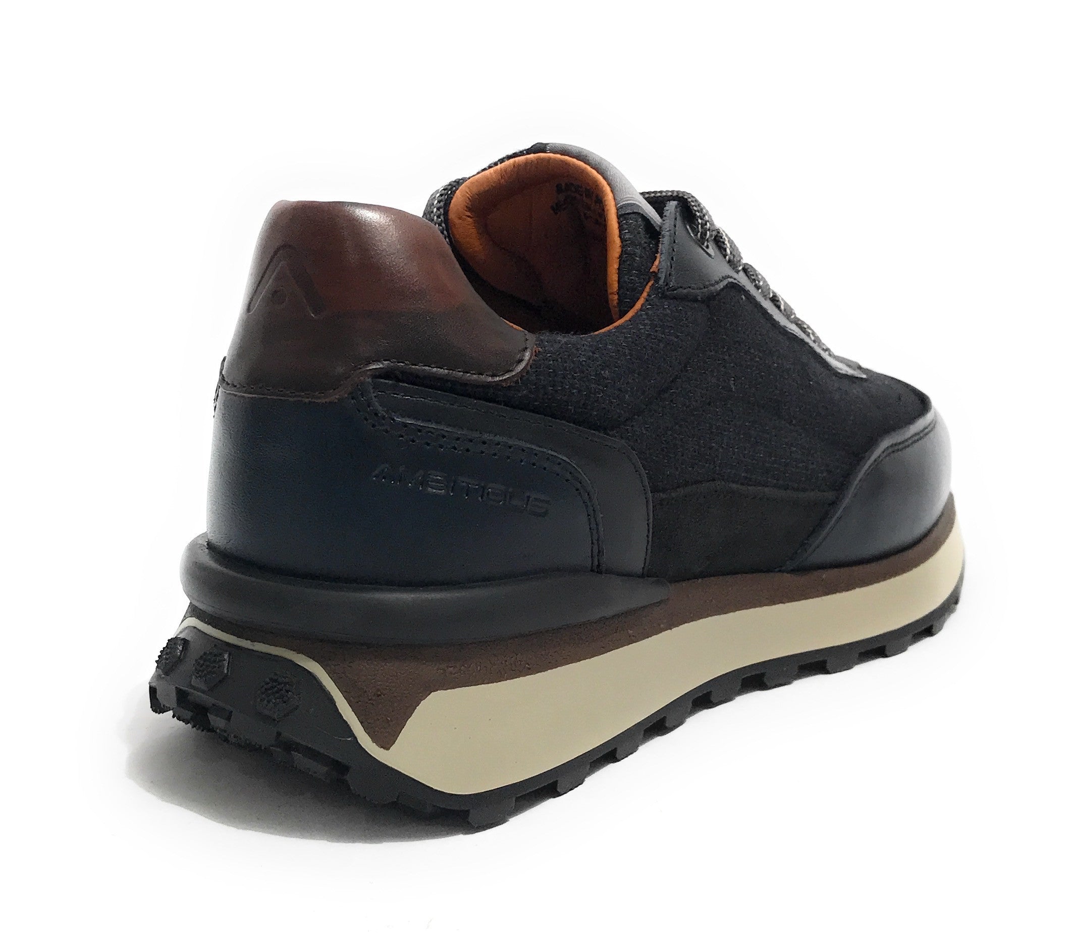 Scarpe uomo Ambitious sneaker pelle e tessuto navy U25AM22 13689-6553AM