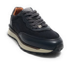 Scarpe uomo Ambitious sneaker pelle e tessuto navy U25AM22 13689-6553AM