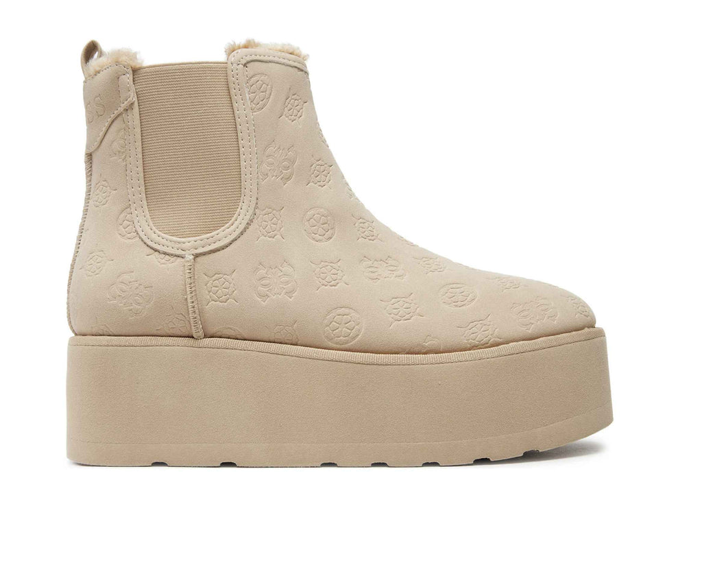 Scarpe donna Guess stivaletto Jilaine ecopelle scamosciata nude D25GU31 FLFJILFAL10