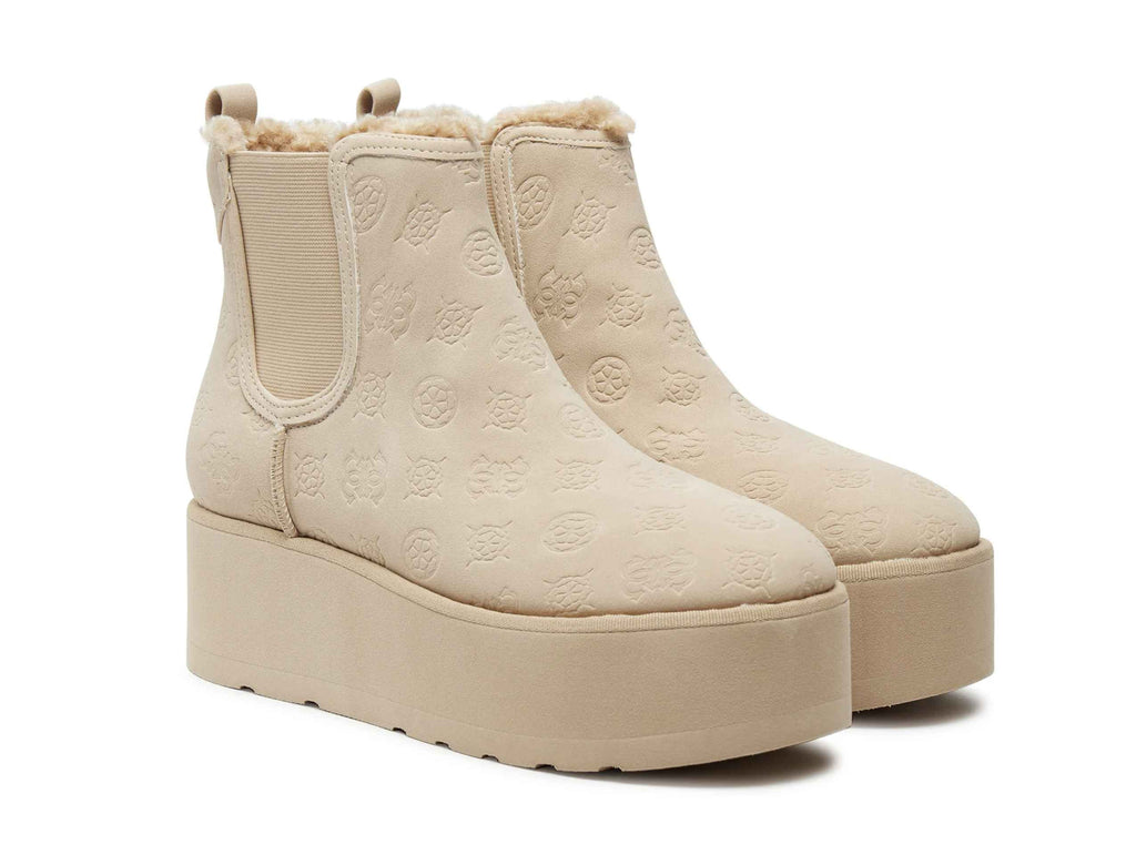 Scarpe donna Guess stivaletto Jilaine ecopelle scamosciata nude D25GU31 FLFJILFAL10
