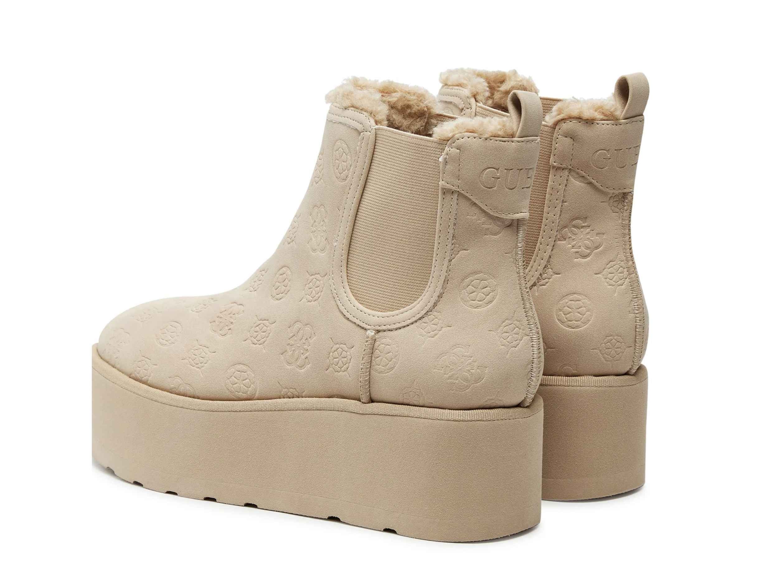 Scarpe donna Guess stivaletto Jilaine ecopelle scamosciata nude D25GU31 FLFJILFAL10