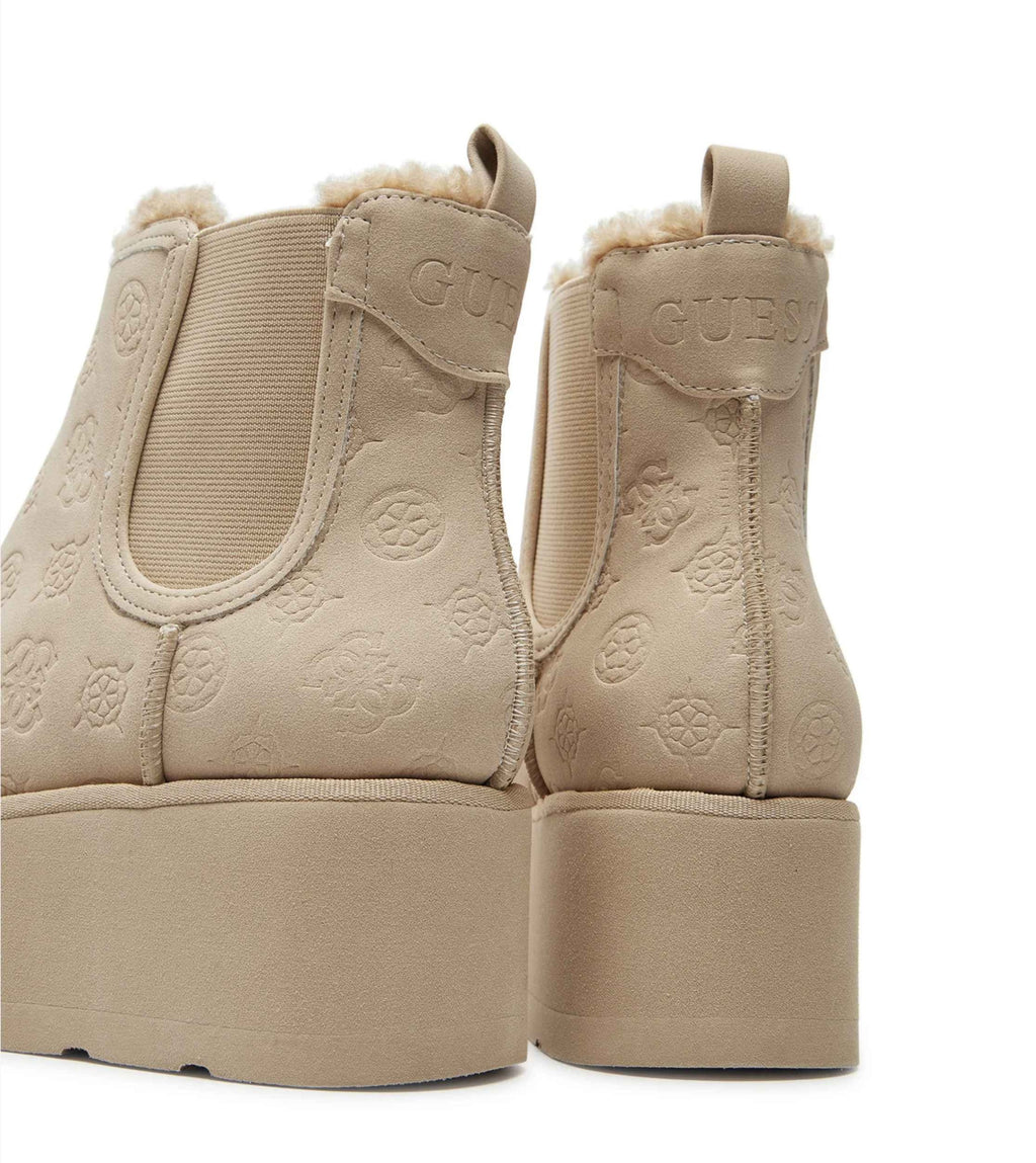 Scarpe donna Guess stivaletto Jilaine ecopelle scamosciata nude D25GU31 FLFJILFAL10