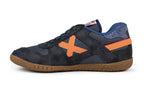 Scarpe Munich sneaker Goal in pelle / tessuto blu U25MU11 1597