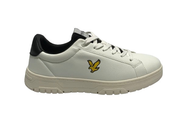 Sneakers uomo Lyle & Scott ecopelle tessuto white  black U25LY03 LS302018AM01WHBK