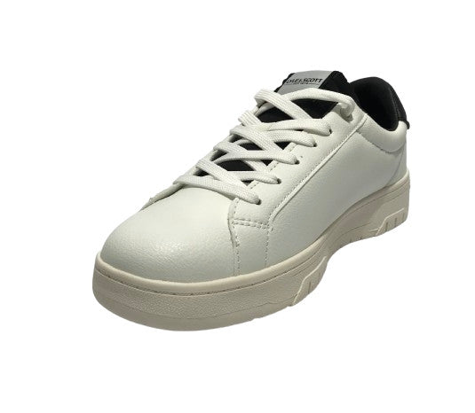 Sneakers uomo Lyle & Scott ecopelle tessuto white  black U25LY03 LS302018AM01WHBK