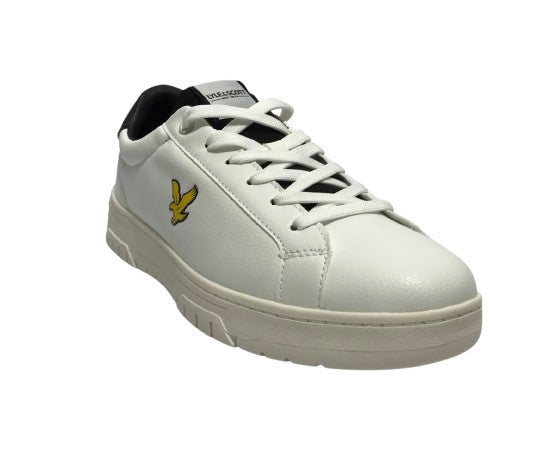 Sneakers uomo Lyle & Scott ecopelle tessuto white  black U25LY03 LS302018AM01WHBK