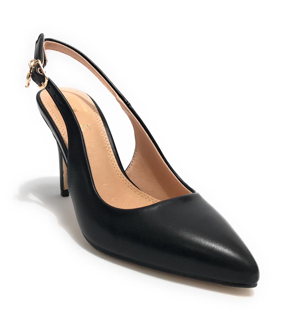 Scarpe donna Gold&gold decollete tallone aperto tc 90 nero GP23-383 DS23GG15