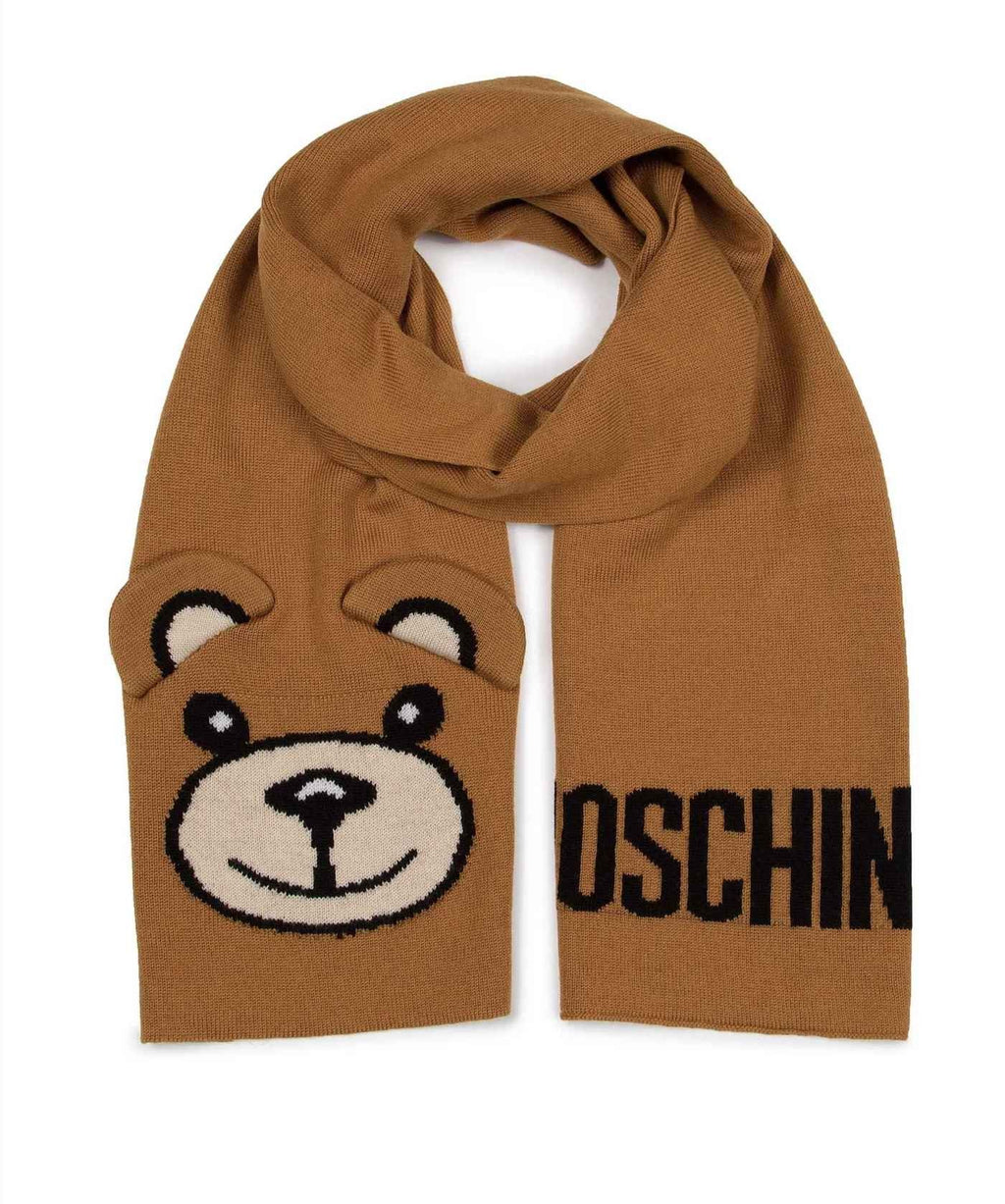 Sciarpa donna Moschino teddy bear in lana marrone C23MO15 30637