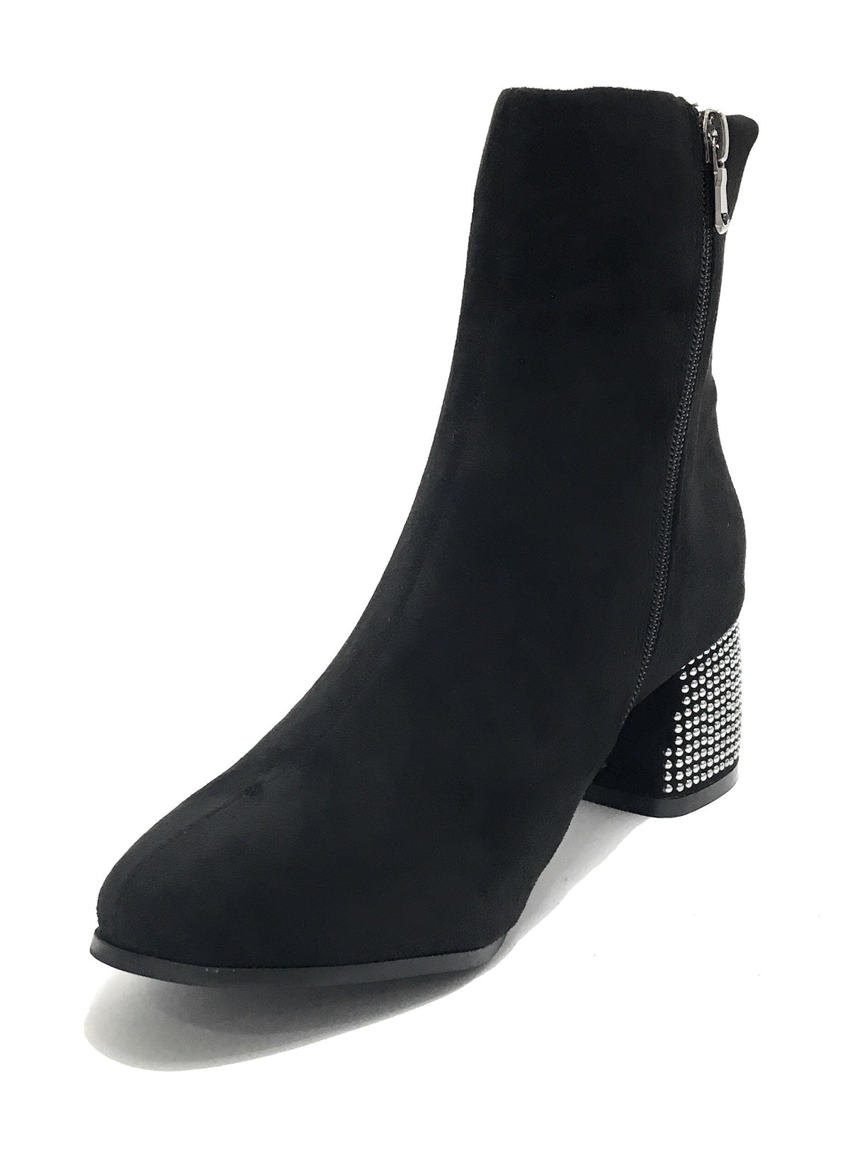 Scarpe donna ankle boot Gold&gold tc 55 in ecopelle scamosciato nero D20GG09