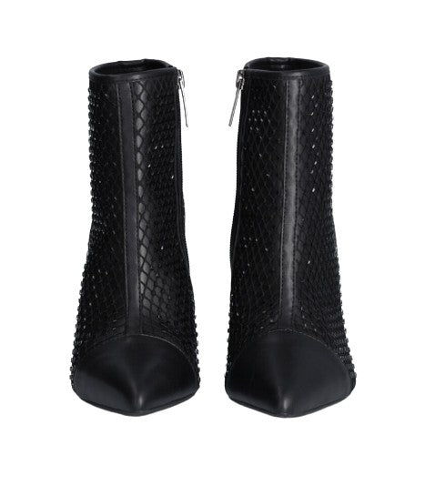 Stivaletto donna Liu-Jo ankle boot Vickie 148 nero con strass D24LJ23 SF3143