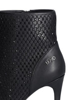 Stivaletto donna Liu-Jo ankle boot Vickie 148 nero con strass D24LJ23 SF3143