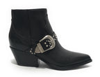 Scarpe donna Guess stivaletto texano Hermine in pelle nero D24GU47 FL7HRMLEA10