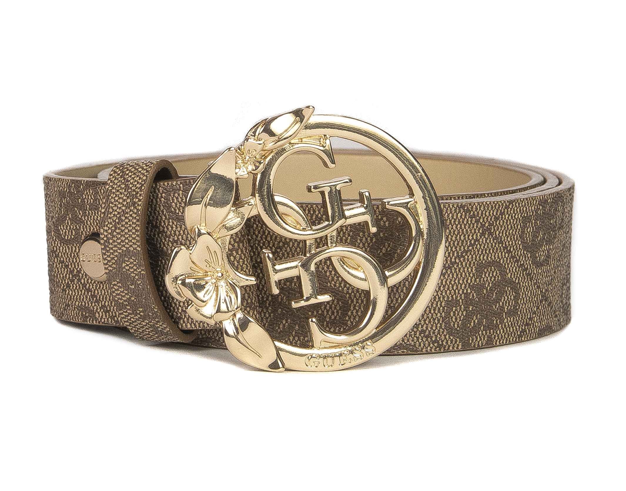 Cinta donna Guess Emera adjustable pant belt latte logo CS24GU26 BW9105P4235