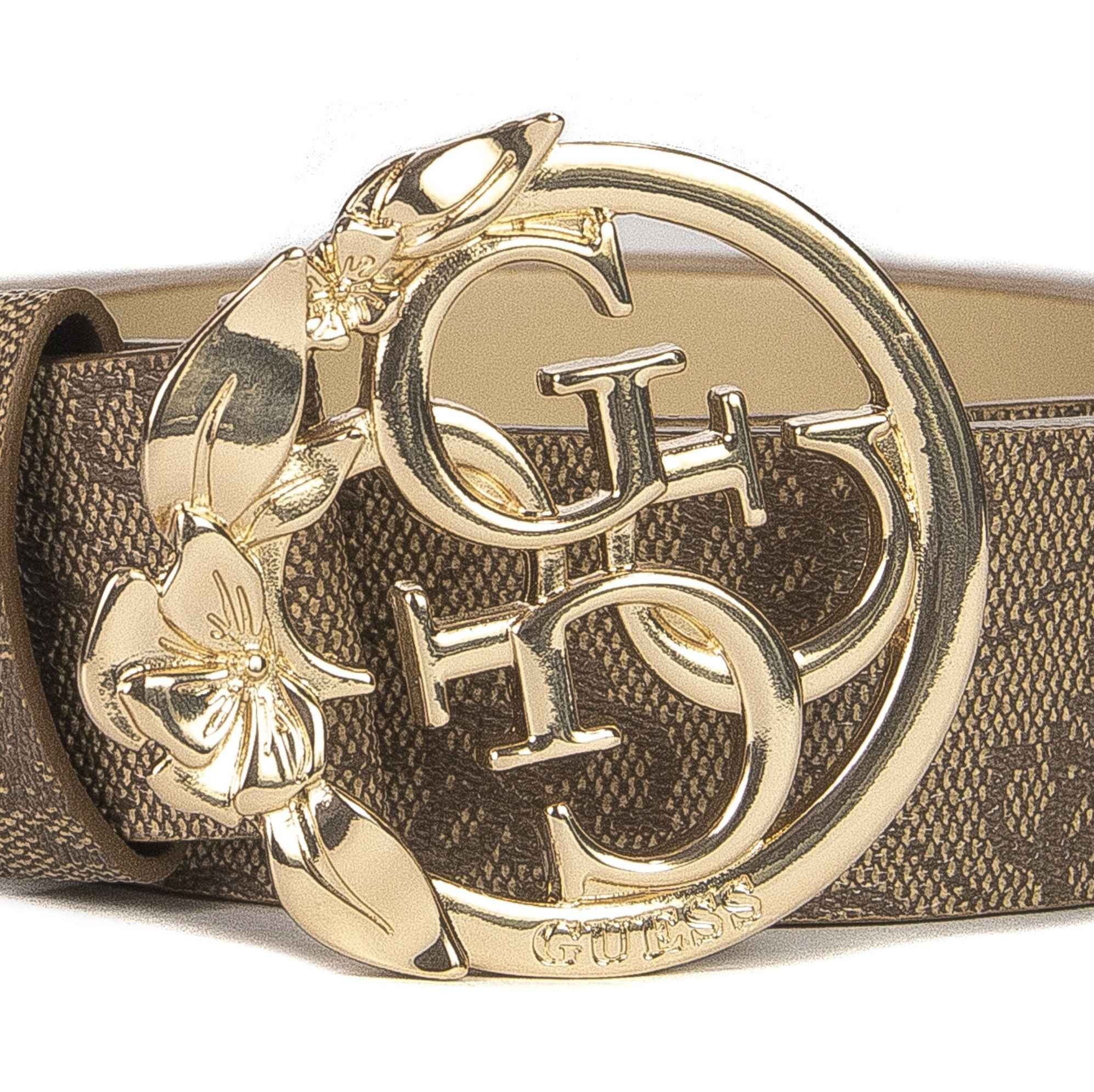 Cinta donna Guess Emera adjustable pant belt latte logo CS24GU26 BW9105P4235