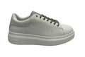 Scarpe donna sneaker Gold&gold ecopelle bianco con strass grigio DS24GG04 GB811