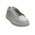 Scarpe donna sneaker Gold&gold ecopelle bianco con strass grigio DS24GG04 GB811