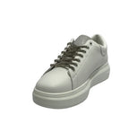 Scarpe donna sneaker Gold&gold ecopelle bianco con strass grigio DS24GG04 GB811