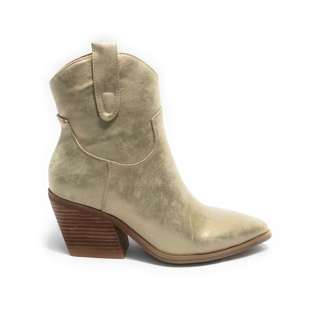 Scarpe donna Gold&gold stivaletto texano ecopelle oro DS24GG03 GU223